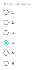 Predefined single selected value